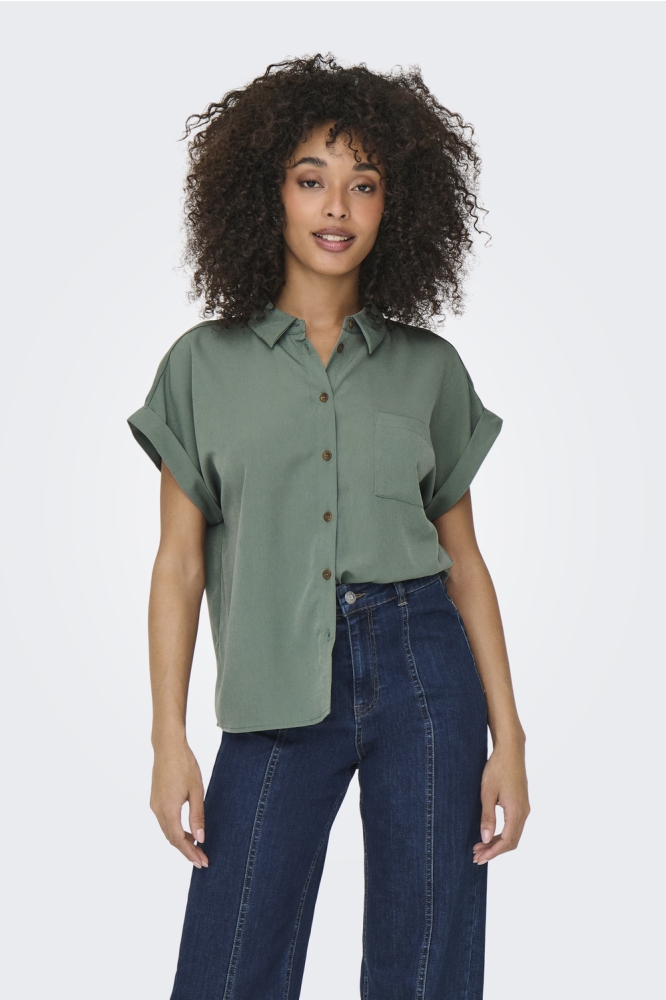 ONLHANNOVER LIFE S/S SHIRT WVN NOOS 15351855 LAUREL WREATH